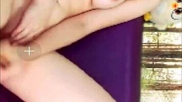 Ecstatic Russian Webcam Girl Fingers Herself Wildly