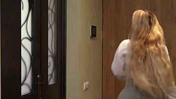 Plumber Repairs Kitchen Pipes Then Pounds Cute Blonde's Wet Pussy Hard