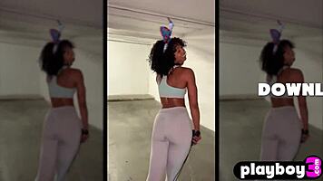 Misty Stone Sexy Ebony Milf Pornstar Caresses Petite Tits And Perfect Ass In Lingerie