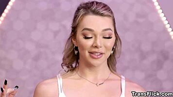 transsexual yoga instructor emma rose trains student jewelz blu in class