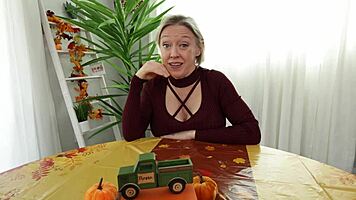 naughty little babe breezy bri teases with her tight pussy and big tits before riding pov