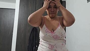 Hot Mature Latina Slut Deepthroats Monster Cock in Passionate Suck