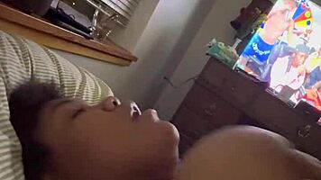 rubbing her fat juicy tits till orgasm hits