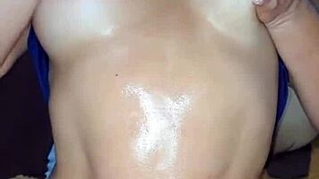 damn this sexy latina ass takes huge anal dildo deep