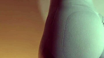 latina teen in tight leggings teases hairy big pussy like a naughty bitch