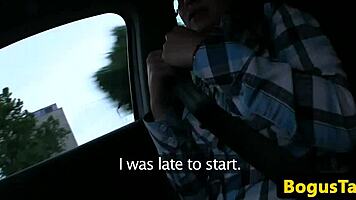 European Teen Doggystyled Ruthlessly by Taxi Driver in Public Car Ride.