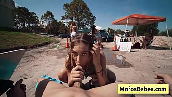 Busty Blonde JC Wilds Craves Johnny Love's Huge Cock At Car Wash Thrill