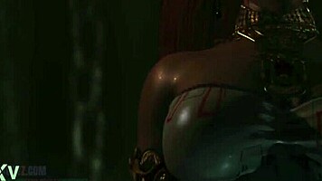 princess zelda kneels bound as sage's obedient bdsm slave