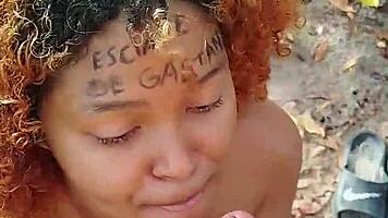 Risky Beach Blowjob Ends with Huge Facial Cumshot!