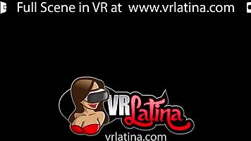 stunning latina big ass teen's first vr porn pov experience