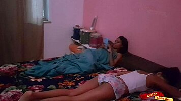 padrasto hooks up with teen's friend right beside her in homemade anal action