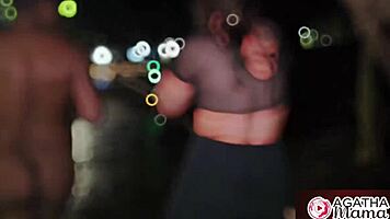 wet agatha fucks stranger hard in pouring rain