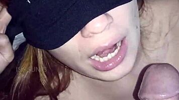 amateur couple rushes home for wild bed fuck with squirting and cumswap