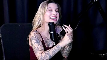 blonde joana strips for sensual massage after regretful all-night date