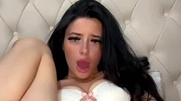 Horny British Coed's Webcam Squirting Solo Toy Play