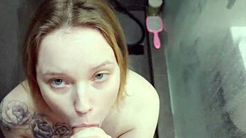 stepbro sneaks into steamy shower for risky pounding