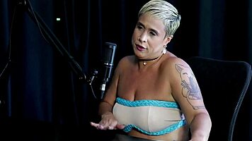 blonde joana strips for sensual massage after regretful all-night date