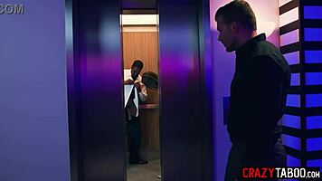 big ass latina teen blanco's elevator ride turns pounding wild