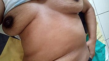 Latina wakes wet panties sniffing vagina masturbates hard