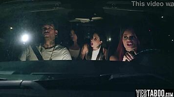 i'm sorry but this redhead milf gets pounded hard in wild foursome orgy