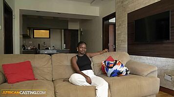 Petite Ebony Battles Massive White Cock Intensity