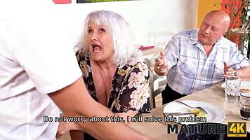 unsatisfied wife lunges at handsome waiter cock now!