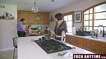 daddy pounds wife and young babe in wild threesome anytime