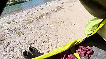 Lost in woods sexy argentinian bodybuilder milks my throbbing load outdoors