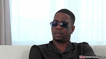 Petite latina fixed by black cock double penetration