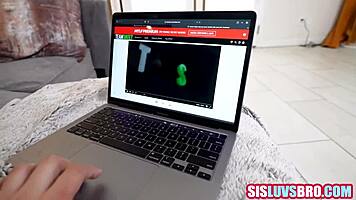 Horny teen can't resist sucking that throbbing cock POV