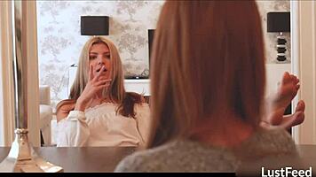 Gina Gerson and Melissa Benz Compete for Creampie in FFM Threesome