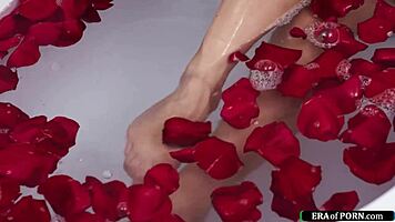 petite asian wife gags on husband's monster cock deepthroat in bathroom