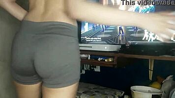 her perfect body dances just for me on the floor