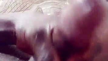 african man's juicy solo assfucking masturbation session