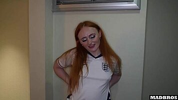 English babe takes rough anal from big black cock outdoors