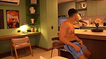 Huge Titted Brunette Latina Fucks Muscular Bodybuilder Cuckold Style