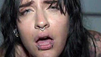 damn, this blue-eyed brunette gets pounded nonstop in the hotel room