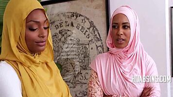 pretty arab teen in hijab signs intense contract for her freedom deal