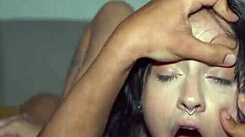 damn, this blue-eyed brunette gets pounded nonstop in the hotel room