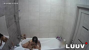 emily voyeurs her bathroom dildo masturbation to intense orgasm