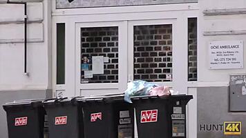 Hot tourist fingered and fucked hard for cash by stranger