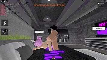 Horny student virgin pounds Roblox teacher milf hard!