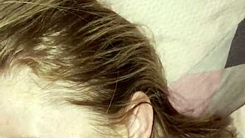 Blonde babe sucks huge cock in bedroom then gets wet pussy pounded