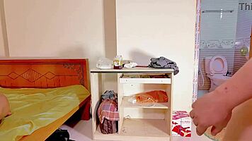 two sexy babes' tits bounce wildly in rough first-time ffm fuck... ugh so hot