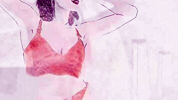 beautiful indian angel constance strips sensually