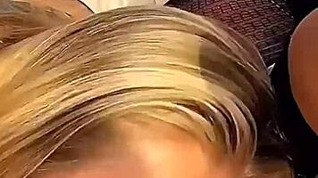 who deepthroats better, busty blonde milf or teen brunette in blowjob contest?