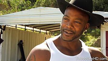 black stud takes young beauty outdoors suggestively