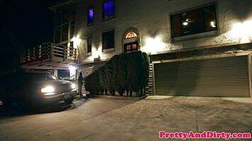 glamorous teen model picked up hardfucked cowgirl by wild driver