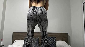 asian teen's fine ass tempts in intriguing pov workout view