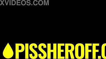 blonde colombian teen deepthroats monster cock in shower while getting peed on